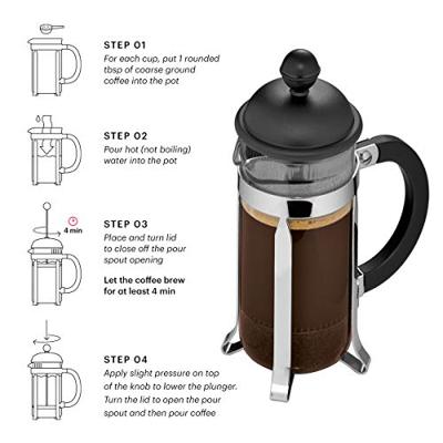 Bodum Cafetière - Caffettiera - French Press met Kunststof Deksel 3 Kops - 350 ml