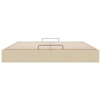 Bedframe zonder matras 160x200 cm stof crèmekleurig - thumbnail