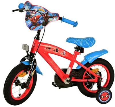 Yipeeh Spider-man kinderfiets - jongens - 12 inch - blauw/rood