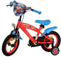 Yipeeh Spider-man kinderfiets - jongens - 12 inch - blauw/rood - thumbnail