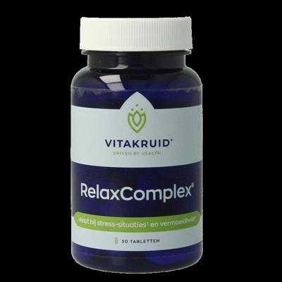 Vitakruid RelaxComplex oa Magnesium Tauraat & Vitamine D3 30 Tabletten