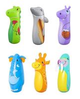 Opblaasbare boksbal met standaard voor kinderen Bestway dieren 89 cm - thumbnail