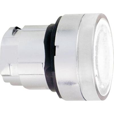 Schneider Electric ZB4BW313S ZB4BW313S Geribbelde lens, Terugstelbaar (Ø) 22 mm Zonder markering Chroom, Wit 1 stuk(s)