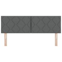Hoofdbord met LED -striplichten Verstelbaar Grijs 160 cm Stof - thumbnail