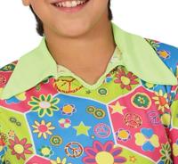 Hippie jongen flower power - thumbnail