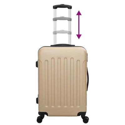 VidaXL Koffer met slot 3 pcs champagne 50 x 31 x 78 cm abs kunststof VidaXL Koffer met slot 3 pcs champagne 50 x 31 x 78 cm abs kunststof
