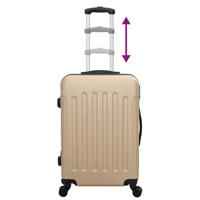 VidaXL Koffer met slot 3 pcs champagne 50 x 31 x 78 cm abs kunststof - thumbnail