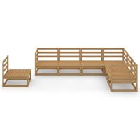 7-delige Loungeset massief grenenhout honingbruin - thumbnail