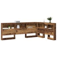 Opberghoofdbord met plank Oud hout 120 cm Bewerkt hout - thumbnail