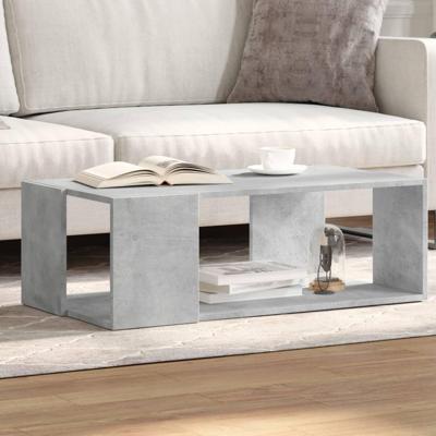 Salontafel 89,5x48x30 cm bewerkt hout betongrijs