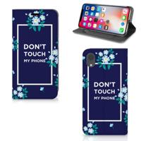 Apple iPhone Xr Design Case Flowers Blue DTMP - thumbnail