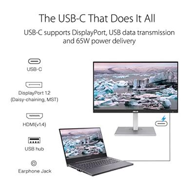 ASUS ProArt PA278CV – 27-inch pc-monitor – IPS-scherm – 2560 x 1440 – 350 cd/m² – 75 Hz – 2x display poort, HDMI, 4x USB 3.1 en 1x USB-C – 1000% Rec. 2 - C. alman Verified - 5 jaar garantie