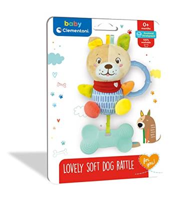 Clementoni baby - pluchen rammelaar hond