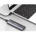 Sandberg USB 3.2 Case for M.2+NVMe SSD SDD-behuizing Zwart - thumbnail
