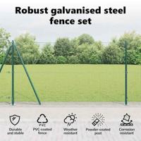 VidaXL Afrasteringspaal groen 10 x 1,2 m (25 x 25 mm gaas) - thumbnail