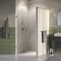 BRAUER Void Carving Nisdeur - 90x200cm - draaideur - glascoating - omkeerbaar - helder glas - Geborsteld RVS PVD GS-VOCN1H90200NG - thumbnail