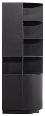 WOOOD Opbergkast 'Finca' Rechts, Mat zwart, 210 x 78cm