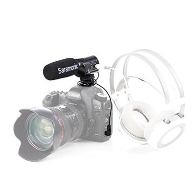 Saramonic sr-m3 mini-microfoon met geïntegreerde verlichting voor DSLR-/camcorder zwart