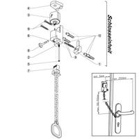 Basi 6500-0011 Deurketting afsluitbaar Zilver - thumbnail