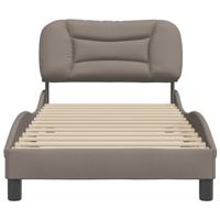 Bedframe zonder matras 80x200 cm stof taupe - thumbnail