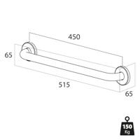 Veiligheidsgreep Tiger Libra 45 cm RVS Geborsteld - thumbnail