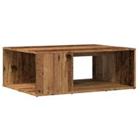 Salontafel 90x67x33 cm bewerkt hout oud houtkleurig - thumbnail
