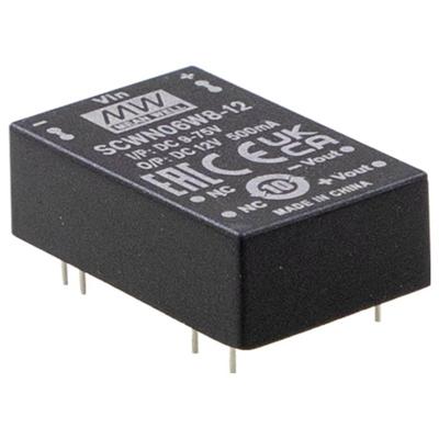 MEAN WELL SCWN06W8-03 DC/DC-converter 24 V 3.3 V 1.200 A 6 W Inhoud 1 stuk(s)