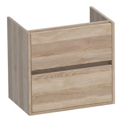 Brauer Adore - Onderkast Ondiep - 60 cm - met 2 Softclose Lades Greeploos en 1 Sifon Uitsparing - Sunlit