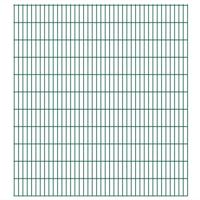 vidaXL Dubbelstaafmatten 2,008x2,23 m 18 m (totale lengte) groen - thumbnail
