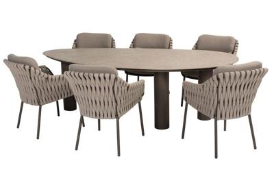Montera diningset met Arizona tafel terre sabia panna 240 x 120 cm 4SO - 4so