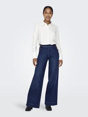 Only Onlberit Life L/s Shirt Wvn Blouse Snow White