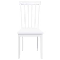 Eetkamerstoelen 2 st massief hout rubber wit - thumbnail