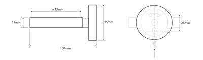 Haardrogerhouder Sapho X-Round 5.5x8 cm Hangend Chroom