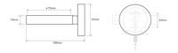 Haardrogerhouder Sapho X-Round 5.5x8 cm Hangend Chroom - thumbnail