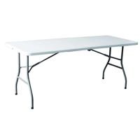 Marbueno Vouwtafel Kunststof Wit 180X74X74 cm Catering, Strand en Kamperen 10528 - thumbnail