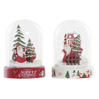 Kerstversiering DKD Home Decor Hars Kristal Kerstman (2 pcs) (9 x 9 x 11 cm) - thumbnail