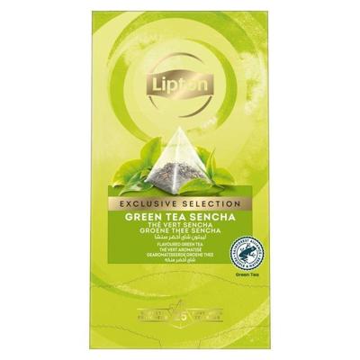 Lipton thee Exclusive Selection, groene thee Sencha, doos van 25 zakjes