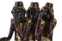 Decoratieve figuren DKD Home Decor Aap Driewieler Zwart Gouden Metaal Hars Koloniaal (40 x 9 x 31 cm) - thumbnail