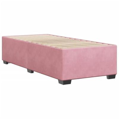 Bedframe fluweel roze 90x190 cm Bedframe fluweel roze 90x190 cm