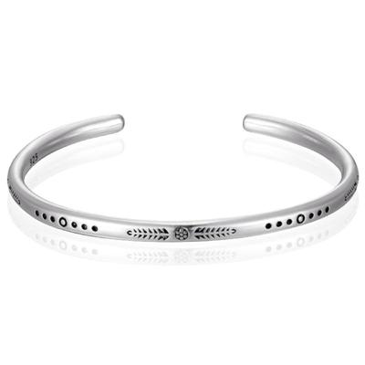 LGT JWLS Vintage Manchetarmband - Tibetaans Zilver - Flower LGT JWLS Vintage Manchetarmband - Tibetaans Zilver - Flower