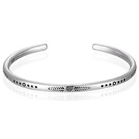 LGT JWLS Vintage Manchetarmband - Tibetaans Zilver - Flower - thumbnail