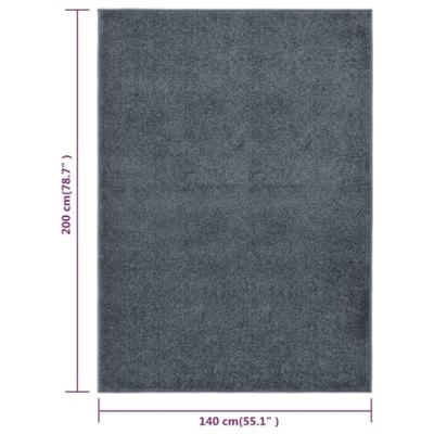 VidaXL Vloerkleed kortpolig 140x200 cm antracietkleurig