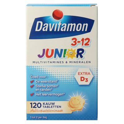 Davitamon Junior 3+ Kauwtablet Vitamines Multivrucht