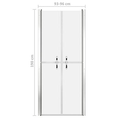 VidaXL Douchedeur 96x190 cm esg mat