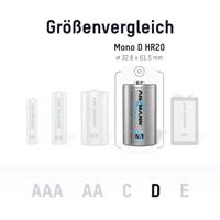 Ansmann maxE HR20 Oplaadbare D batterij (mono) NiMH 8500 mAh 1.2 V 2 stuk(s) - thumbnail