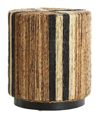 Light & Living Poef 'Yuturi' Bananenblad, kleur Bruin