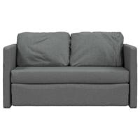 Slaapbank vloermodel 2-in-1 112x174x55 cm stof donkergrijs - thumbnail