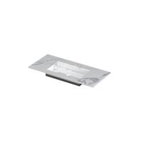 INK Post Wastafel Keramische Slab Envelop Bak Midden met 1 Kraangat - 1000x450x10 mm - Statuario Glans - thumbnail