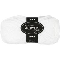 Creativ Company Acrylgaren, wit, 50gr, 80m - thumbnail