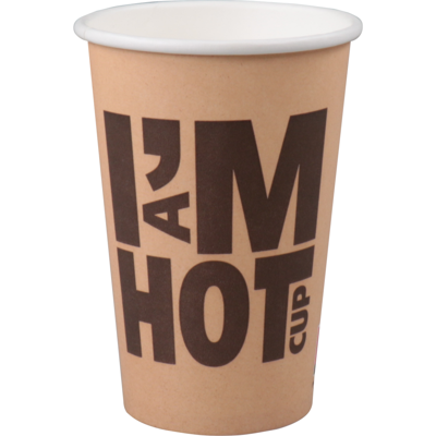 Koffiebeker | I´M a HOT cup | Karton + PE | 300ml | 10oz | 110mm | 1000 stuks